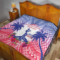 Haiti Independence Day Quilt Neg Maron Polynesian Style