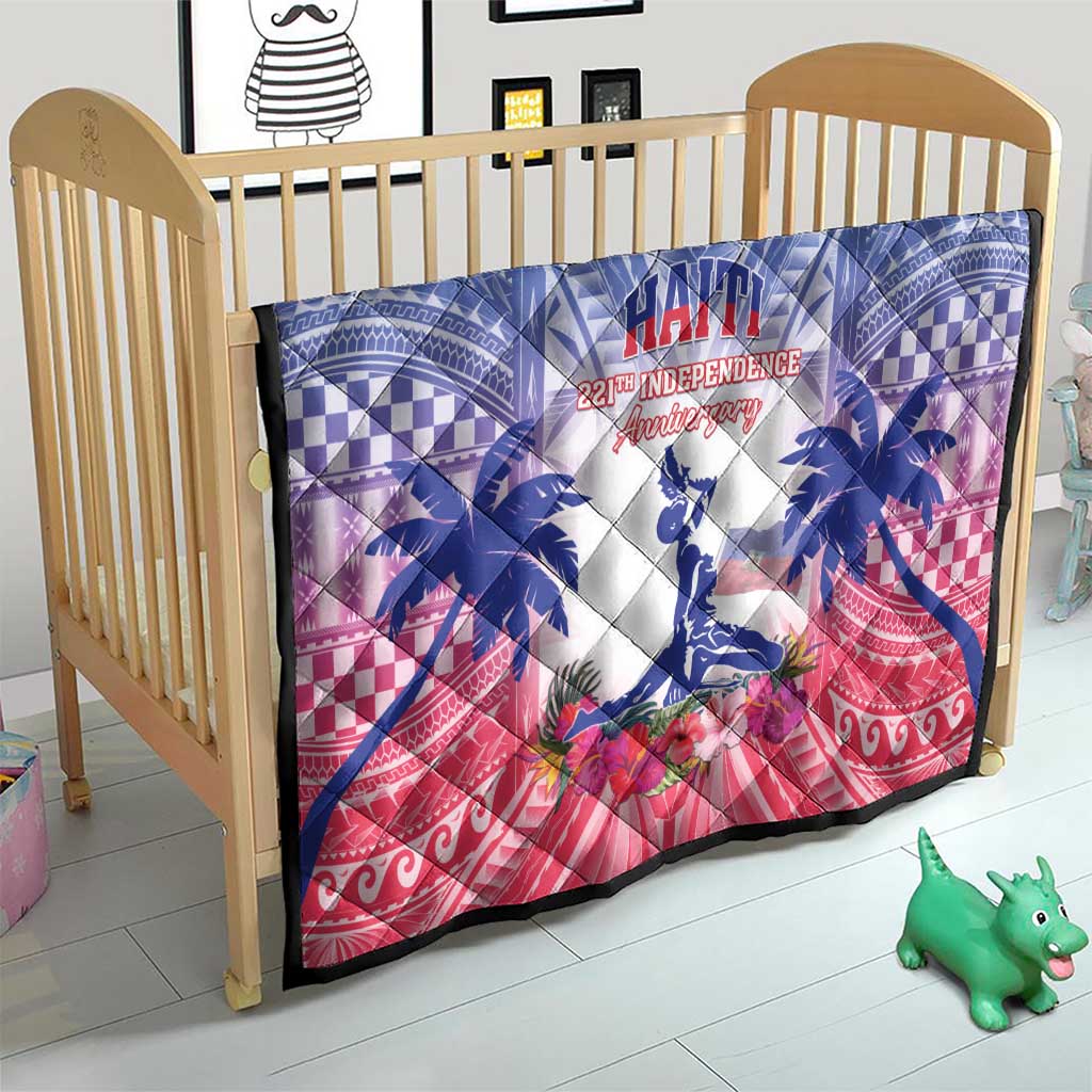 Haiti Independence Day Quilt Neg Maron Polynesian Style