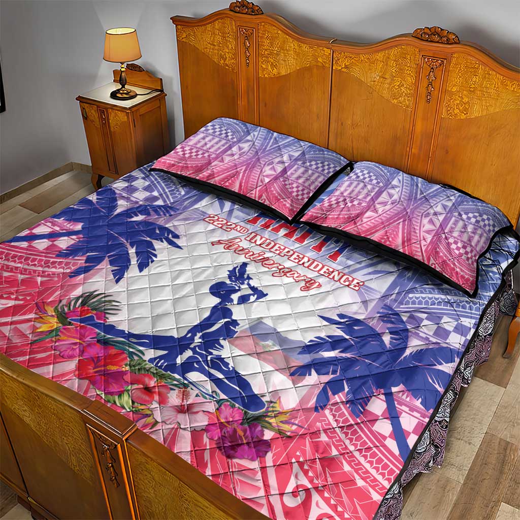 Haiti Independence Day Quilt Bed Set Neg Maron Polynesian Style LT05 - Polynesian Pride