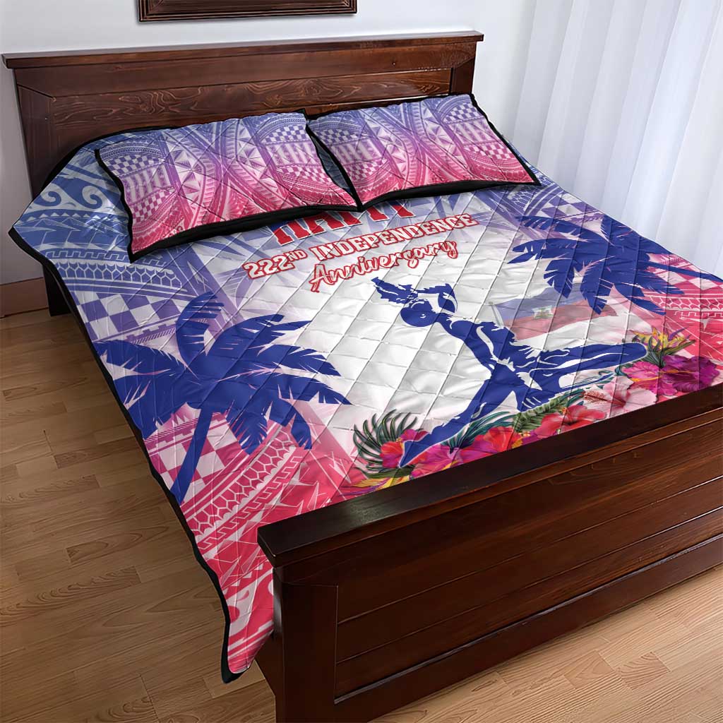 Haiti Independence Day Quilt Bed Set Neg Maron Polynesian Style LT05 - Polynesian Pride