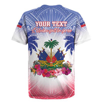 Personalised Haiti Independence Day Rugby Jersey Neg Maron Polynesian Style LT05