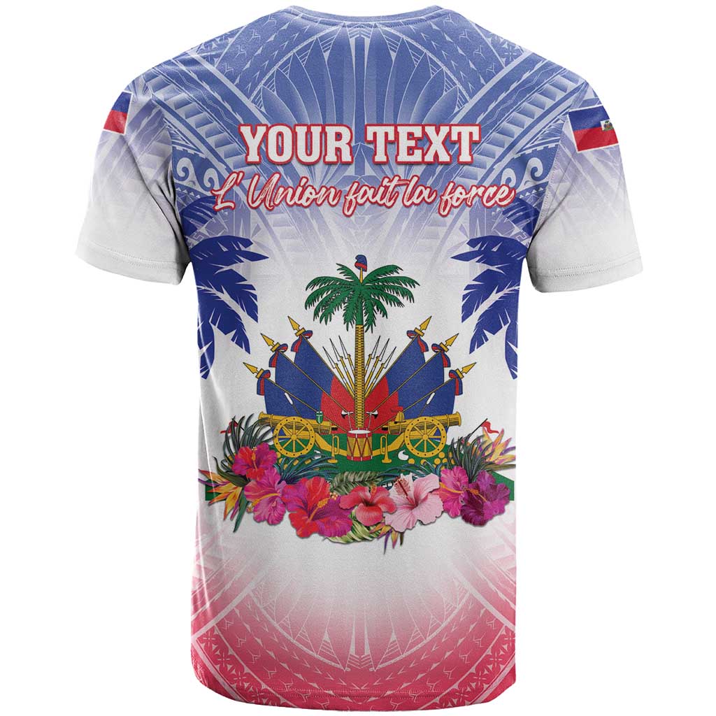 Personalised Haiti Independence Day T Shirt Neg Maron Polynesian Style LT05 - Polynesian Pride