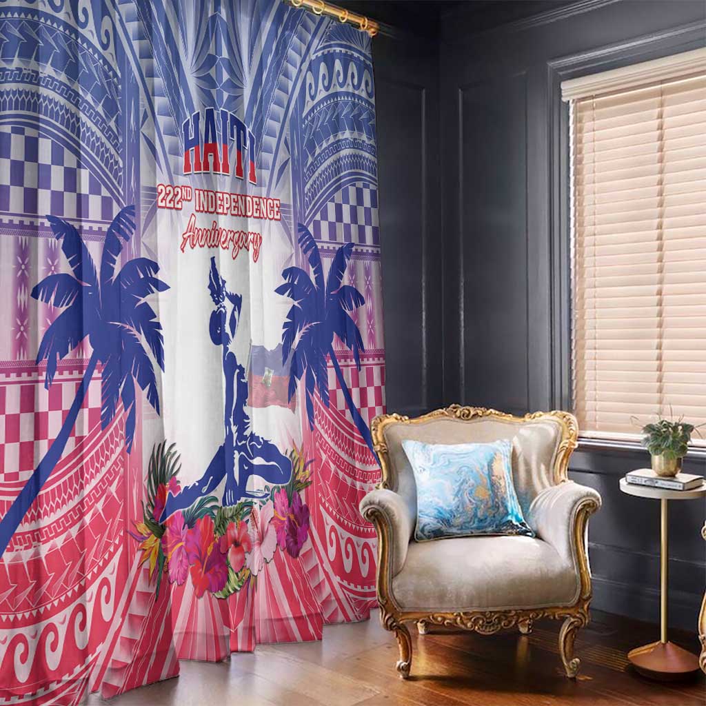 Haiti Independence Day Window Curtain Neg Maron Polynesian Style LT05 - Polynesian Pride