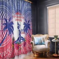 Haiti Independence Day Window Curtain Neg Maron Polynesian Style LT05 - Polynesian Pride