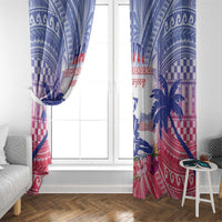 Haiti Independence Day Window Curtain Neg Maron Polynesian Style LT05 - Polynesian Pride