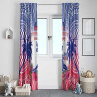 Haiti Independence Day Window Curtain Neg Maron Polynesian Style LT05 - Polynesian Pride