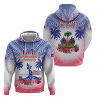 Personalised Haiti Independence Day Zip Hoodie Neg Maron Polynesian Style LT05