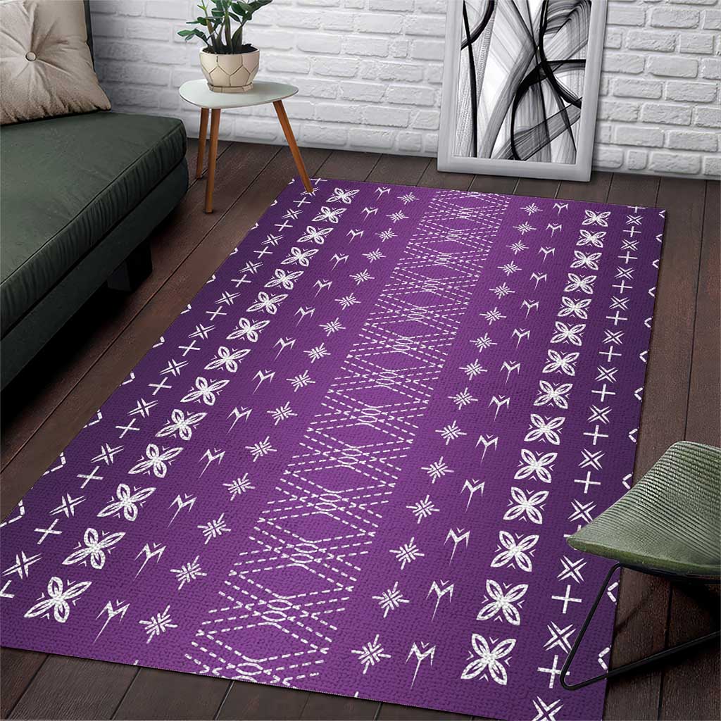 Purple Samoa Malu Tattoo Inspired Area Rug - Polynesian Pride