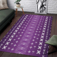 Purple Samoa Malu Tattoo Inspired Area Rug - Polynesian Pride