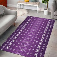 Purple Samoa Malu Tattoo Inspired Area Rug - Polynesian Pride