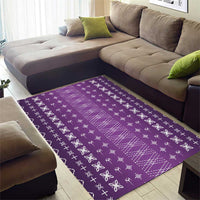 Purple Samoa Malu Tattoo Inspired Area Rug - Polynesian Pride