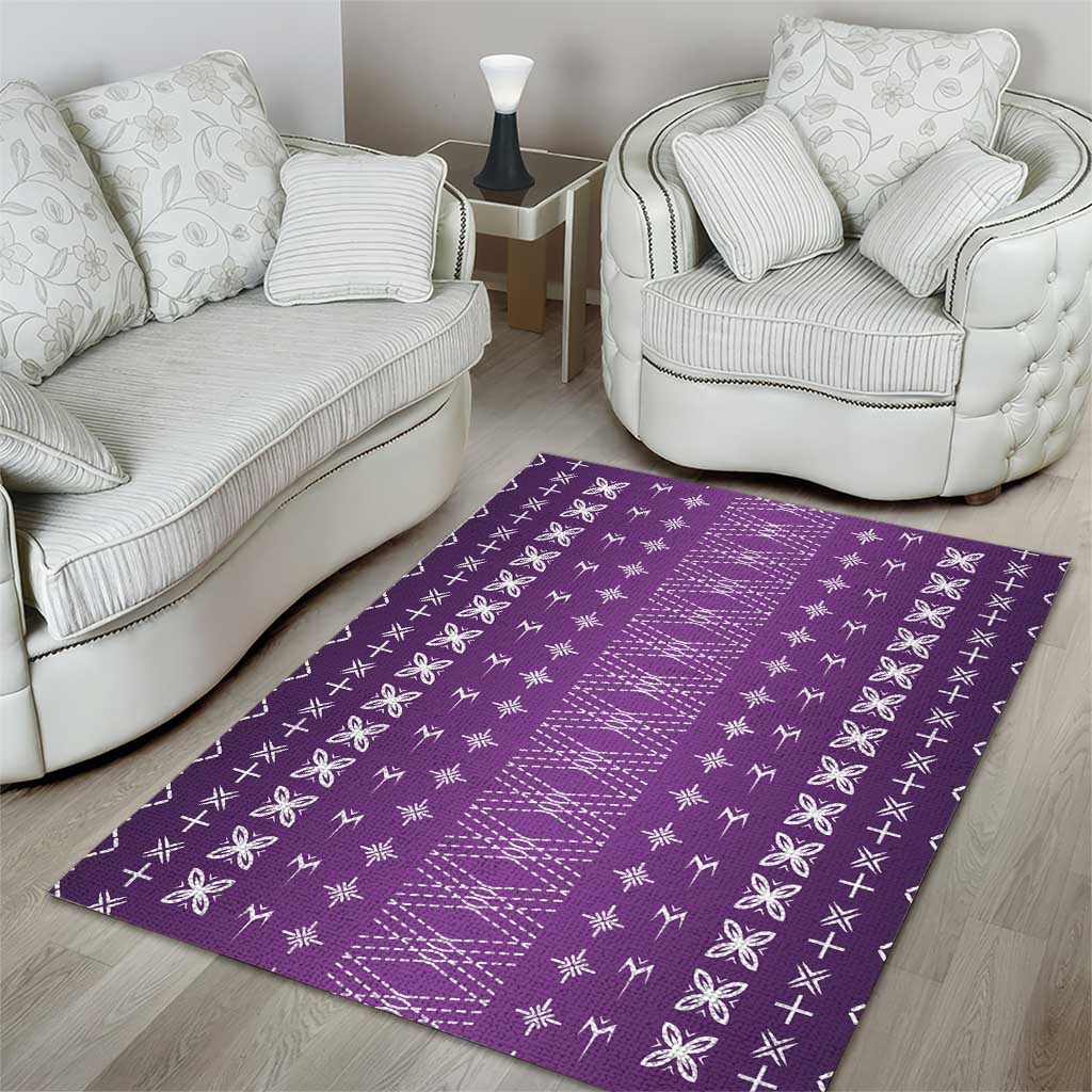 Purple Samoa Malu Tattoo Inspired Area Rug - Polynesian Pride