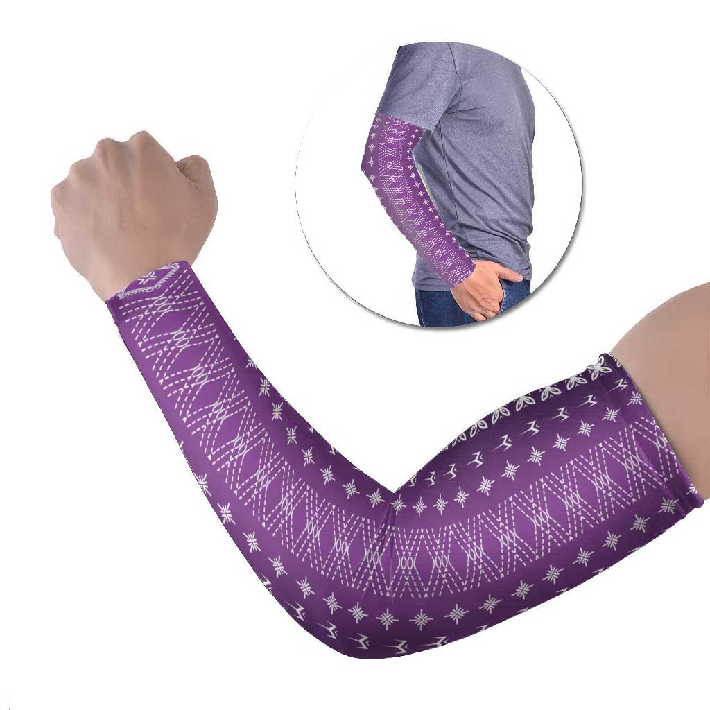 Purple Samoa Malu Tattoo Inspired Arm Sleeves LT05 Set of 2 Purple - Polynesian Pride
