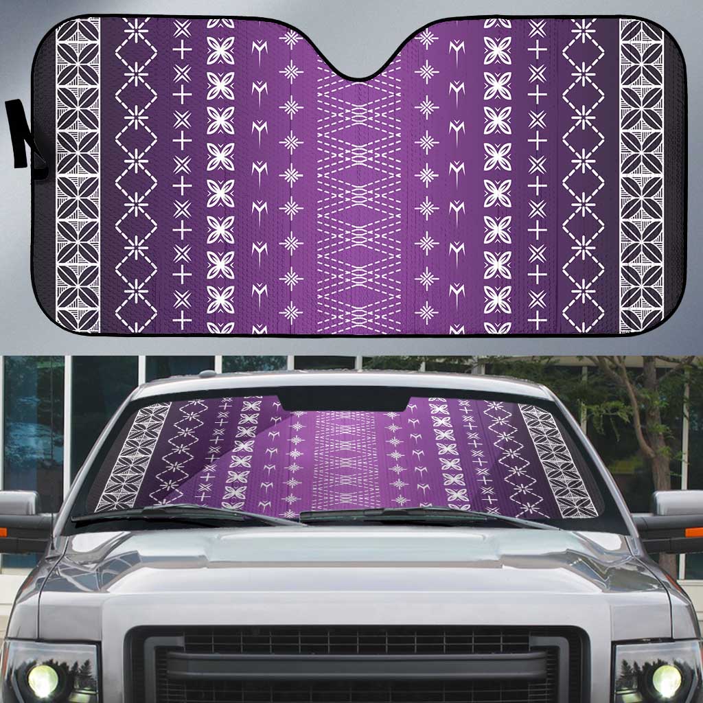 Purple Samoa Malu Tattoo Inspired Auto Sun Shade - Polynesian Pride