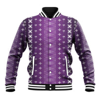 Purple Samoa Malu Tattoo Inspired Baseball Jacket LT05 Unisex Purple - Polynesian Pride