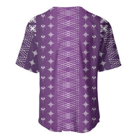 Purple Samoa Malu Tattoo Inspired Baseball Jersey LT05 - Polynesian Pride