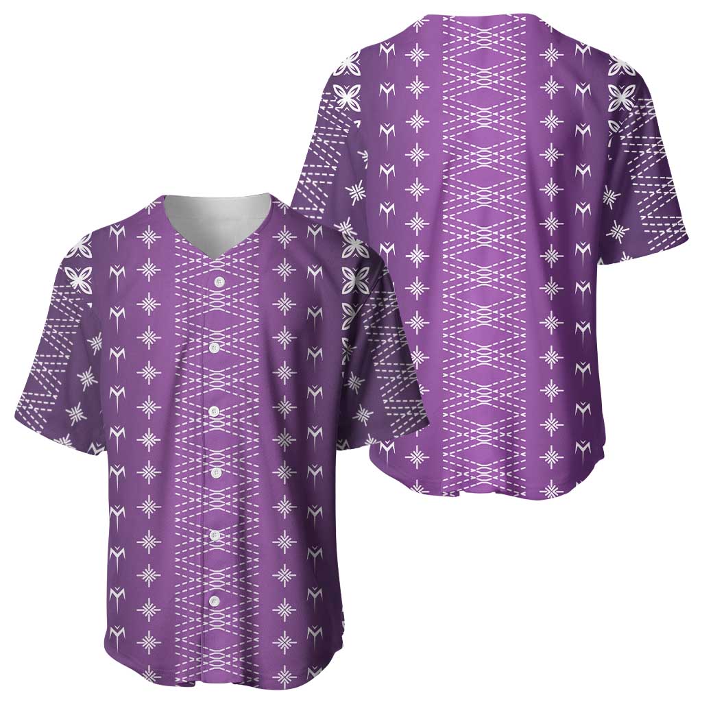 Purple Samoa Malu Tattoo Inspired Baseball Jersey LT05 - Polynesian Pride