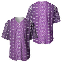 Purple Samoa Malu Tattoo Inspired Baseball Jersey LT05 - Polynesian Pride
