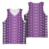 Purple Samoa Malu Tattoo Inspired Basketball Jersey LT05 - Polynesian Pride