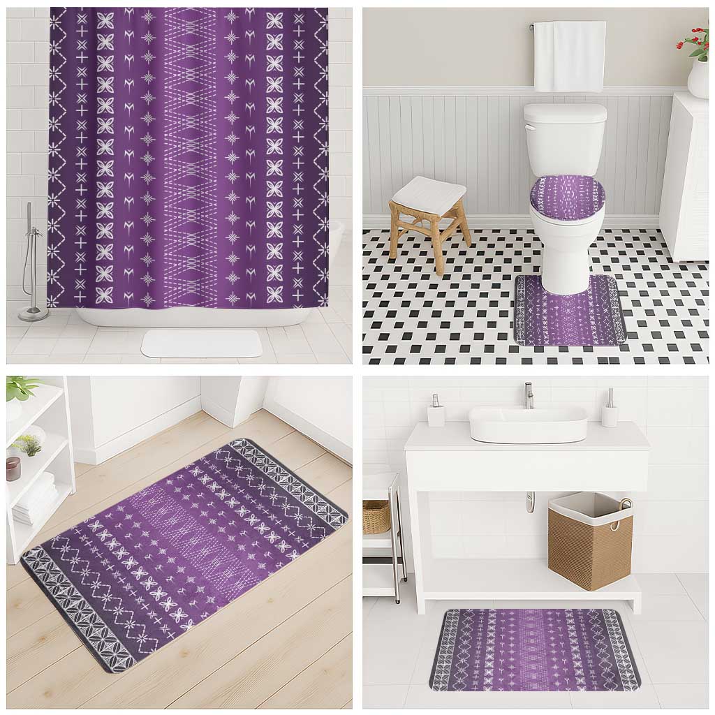Purple Samoa Malu Tattoo Inspired Bathroom Set - Polynesian Pride