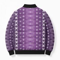 Purple Samoa Malu Tattoo Inspired Bomber Puffer Jacket LT05 - Polynesian Pride