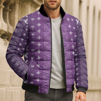 Purple Samoa Malu Tattoo Inspired Bomber Puffer Jacket LT05 - Polynesian Pride