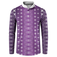 Purple Samoa Malu Tattoo Inspired Button Sweatshirt LT05 Purple - Polynesian Pride