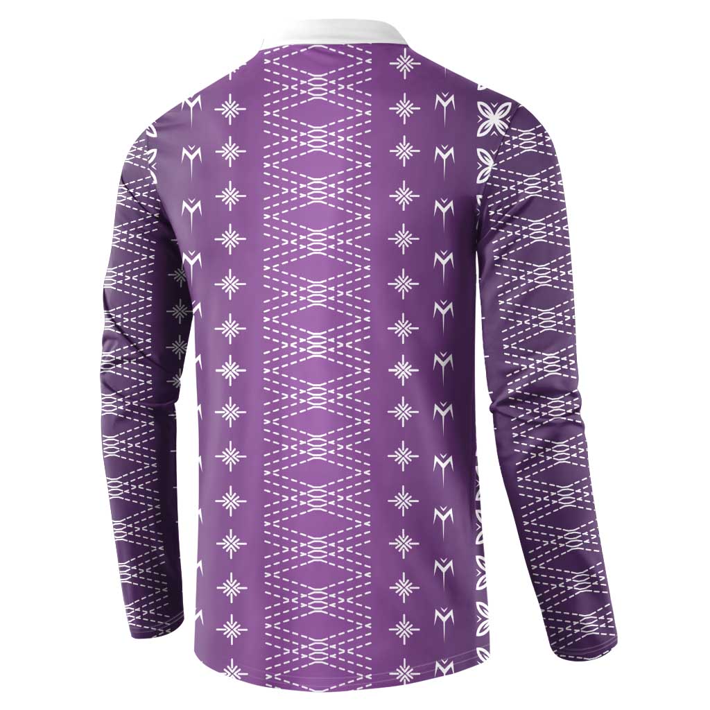Purple Samoa Malu Tattoo Inspired Button Sweatshirt LT05 - Polynesian Pride