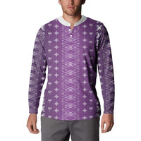Purple Samoa Malu Tattoo Inspired Button Sweatshirt LT05 - Polynesian Pride