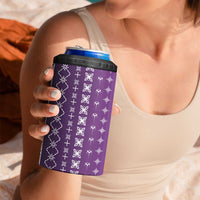 Purple Samoa Malu Tattoo Inspired 4 in 1 Can Cooler Tumbler LT05 - Polynesian Pride
