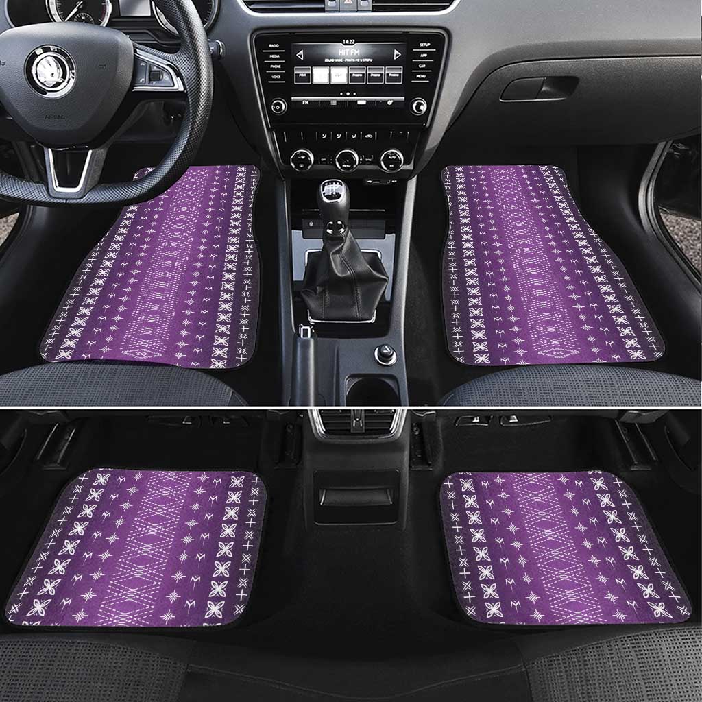 Purple Samoa Malu Tattoo Inspired Car Mats LT05 Set 4pcs Purple - Polynesian Pride