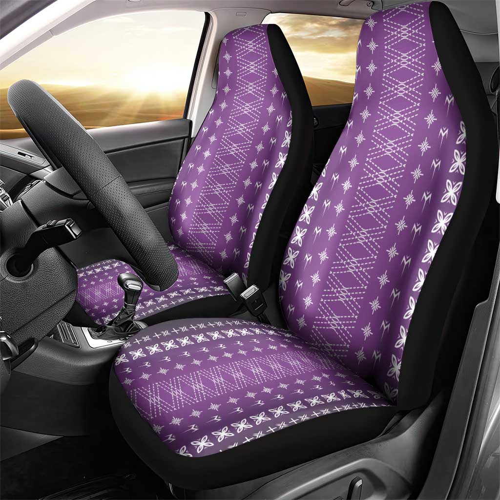 Purple Samoa Malu Tattoo Inspired Car Seat Cover - Polynesian Pride