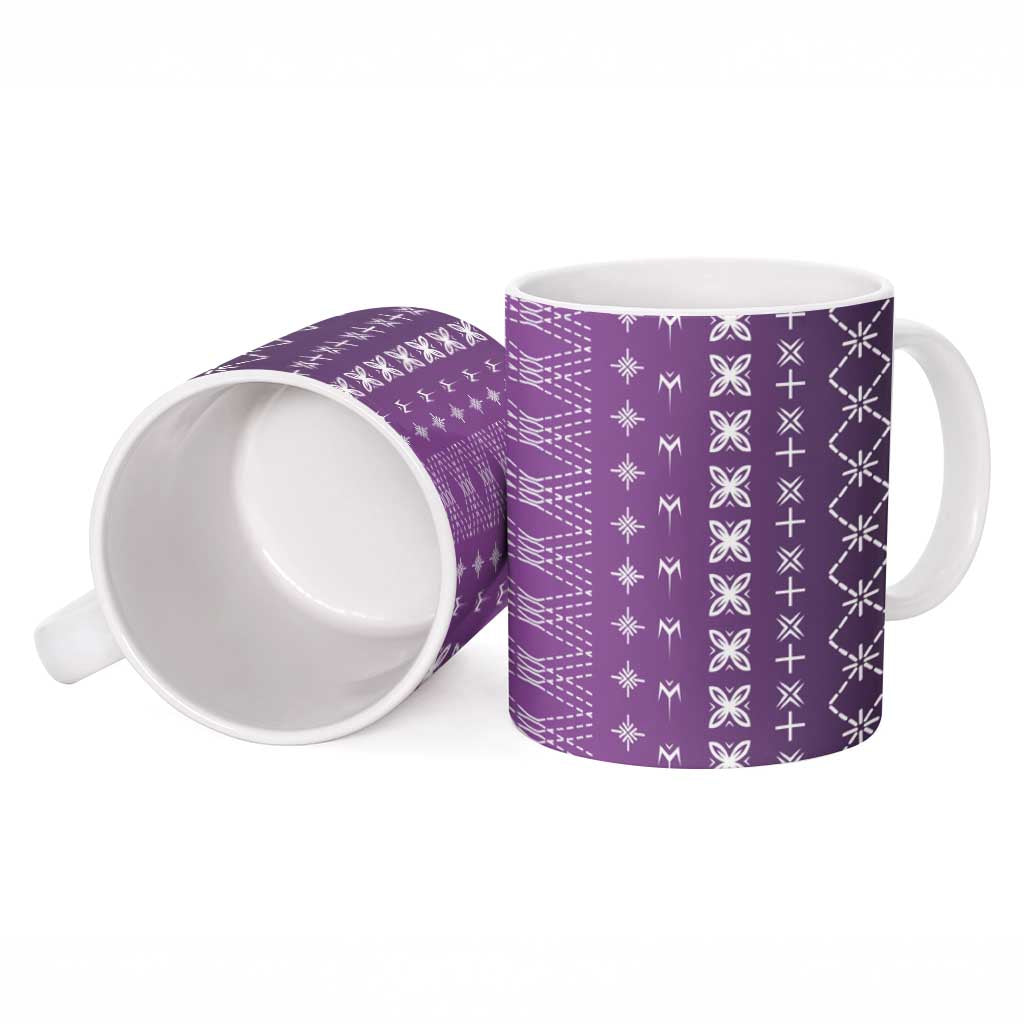 Purple Samoa Malu Tattoo Inspired Ceramic Mug LT05 - Polynesian Pride