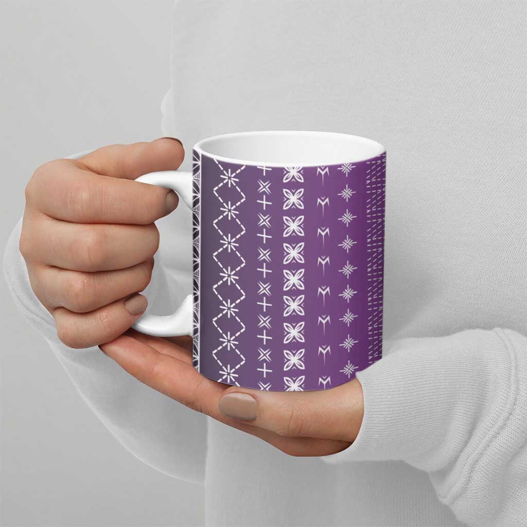 Purple Samoa Malu Tattoo Inspired Ceramic Mug LT05 - Polynesian Pride