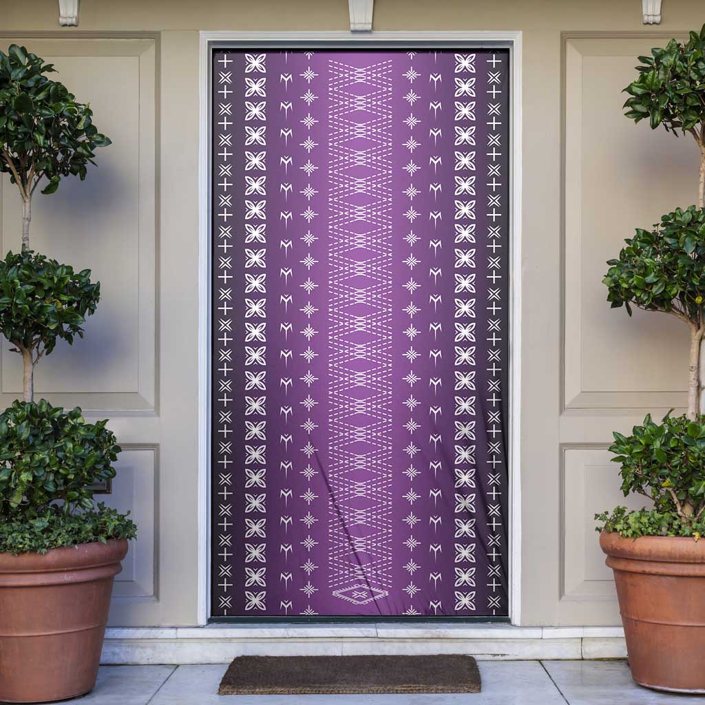 Purple Samoa Malu Tattoo Inspired Door Cover LT05 Purple - Polynesian Pride