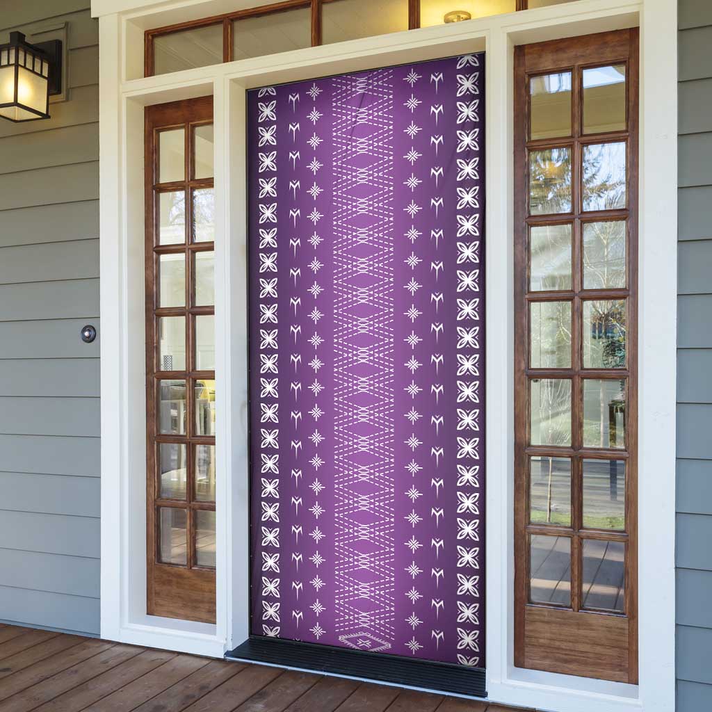 Purple Samoa Malu Tattoo Inspired Door Cover LT05 - Polynesian Pride