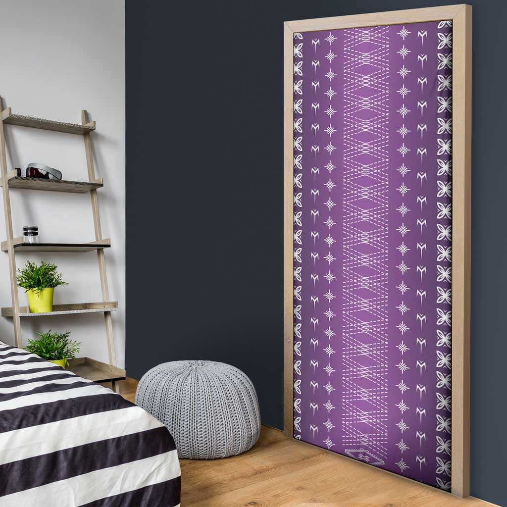 Purple Samoa Malu Tattoo Inspired Door Cover LT05 - Polynesian Pride
