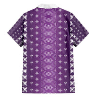Purple Samoa Malu Tattoo Inspired Family Matching Puletasi and Hawaiian Shirt - Polynesian Pride