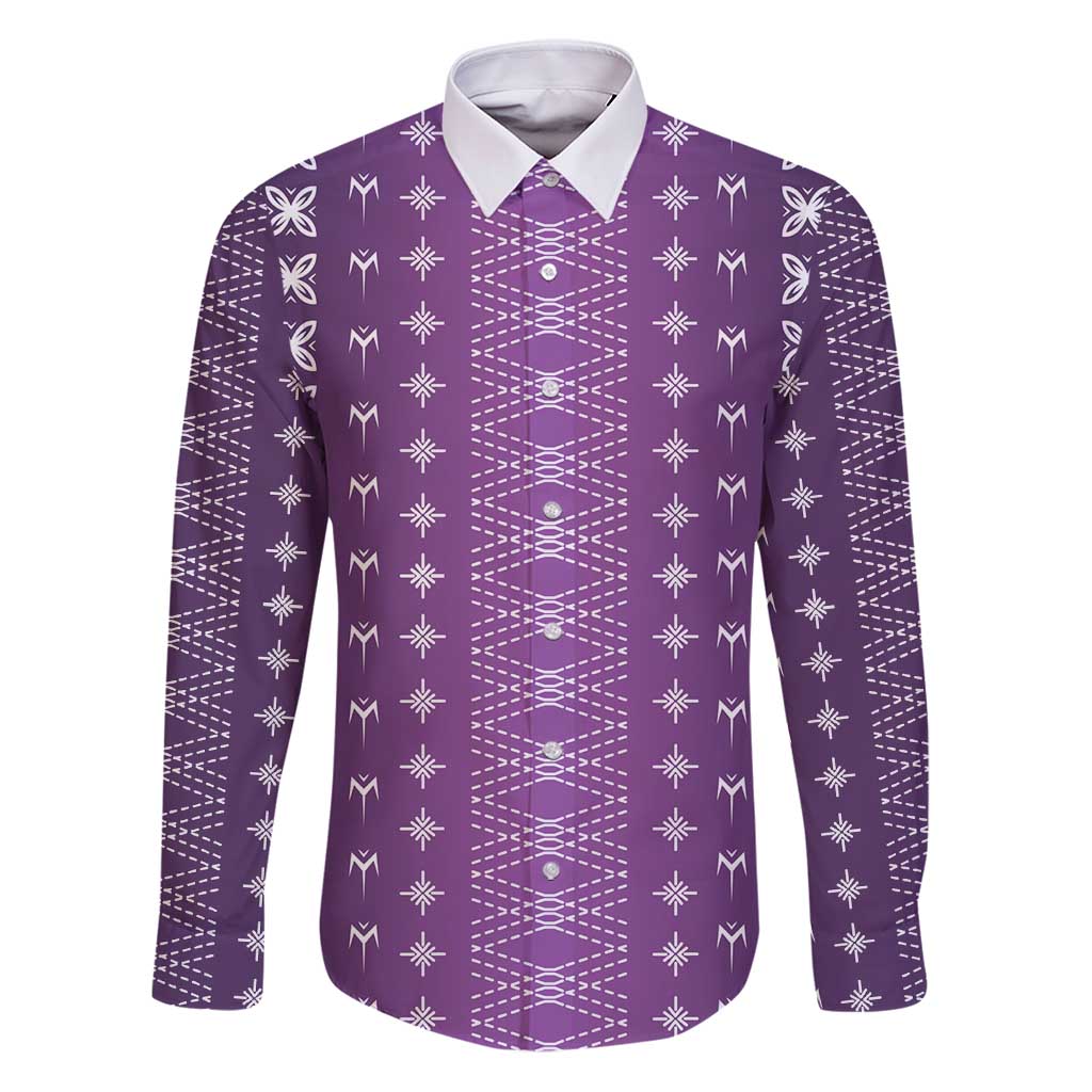 Purple Samoa Malu Tattoo Inspired Family Matching Puletasi and Hawaiian Shirt - Polynesian Pride