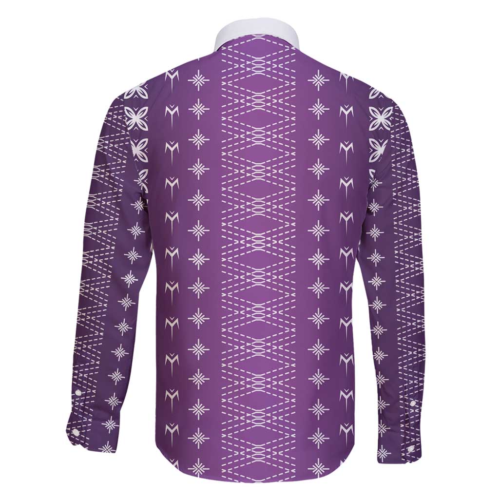 Purple Samoa Malu Tattoo Inspired Family Matching Puletasi and Hawaiian Shirt - Polynesian Pride