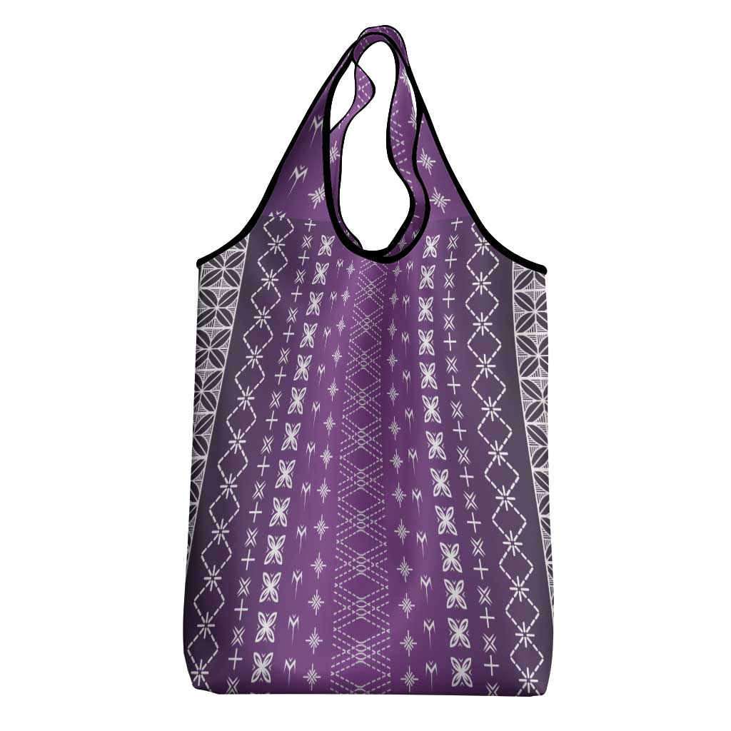 Purple Samoa Malu Tattoo Inspired Grocery Bag - Polynesian Pride