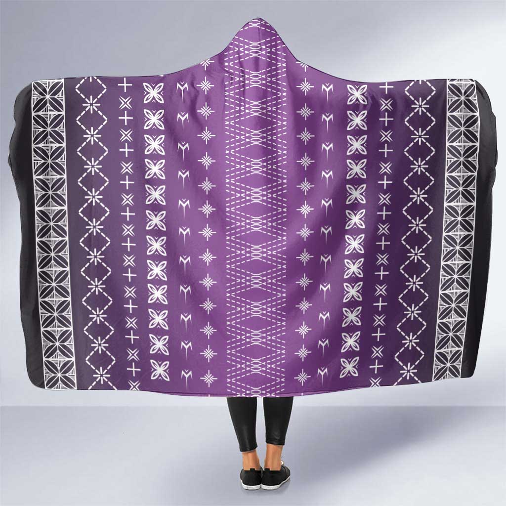 Purple Samoa Malu Tattoo Inspired Hooded Blanket LT05 One Size Purple - Polynesian Pride