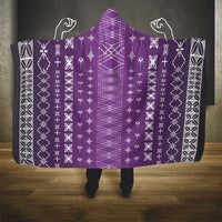 Purple Samoa Malu Tattoo Inspired Hooded Blanket LT05 - Polynesian Pride