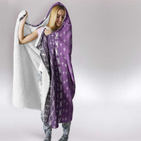 Purple Samoa Malu Tattoo Inspired Hooded Blanket LT05 - Polynesian Pride