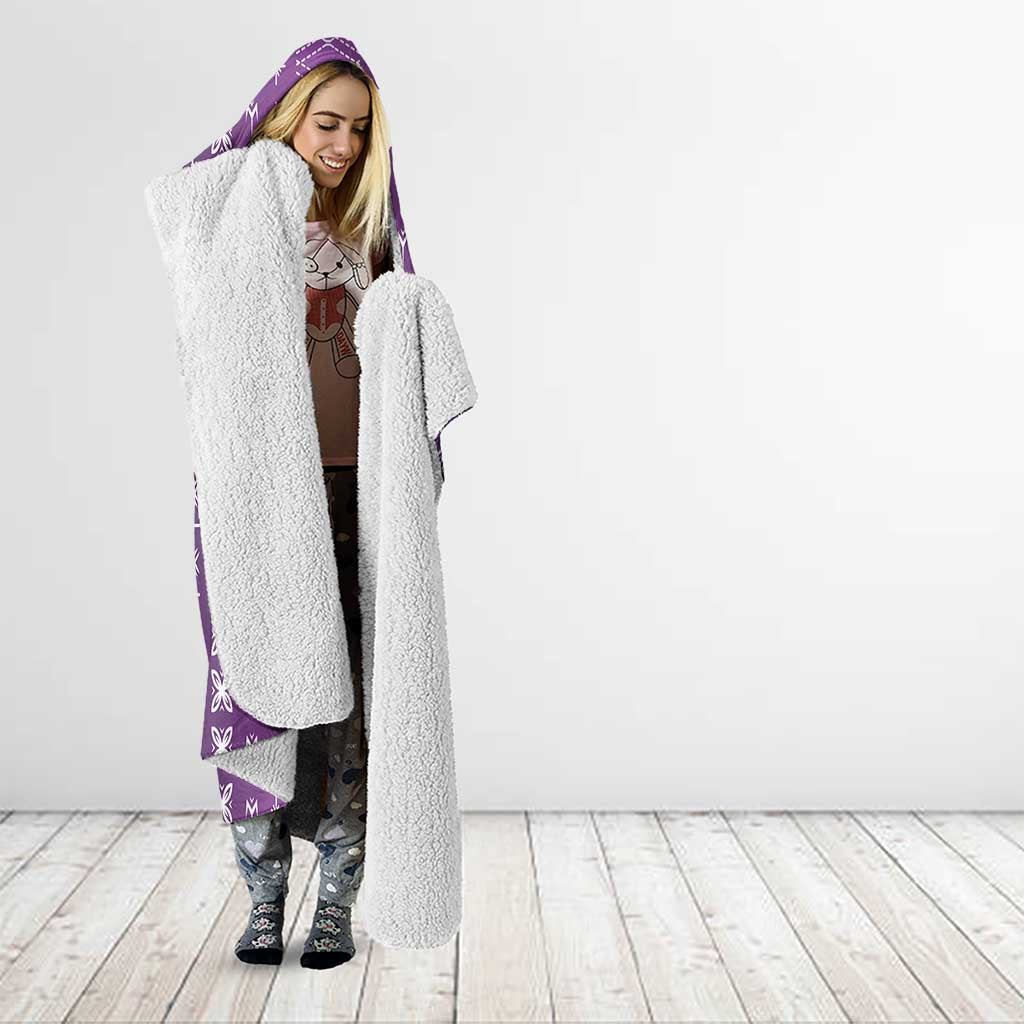 Purple Samoa Malu Tattoo Inspired Hooded Blanket LT05 - Polynesian Pride