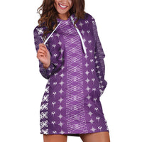 Purple Samoa Malu Tattoo Inspired Hoodie Dress - Polynesian Pride