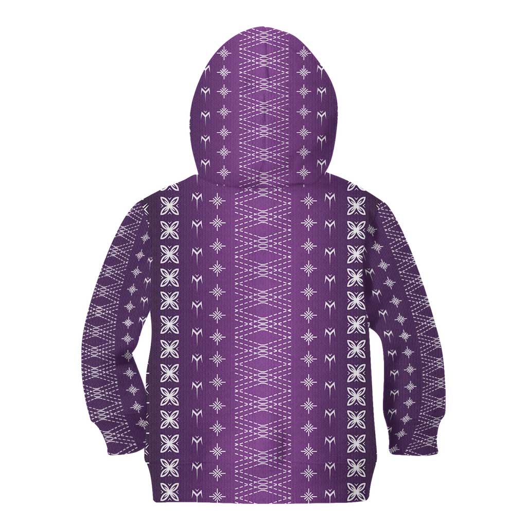 Purple Samoa Malu Tattoo Inspired Kid Hoodie - Polynesian Pride