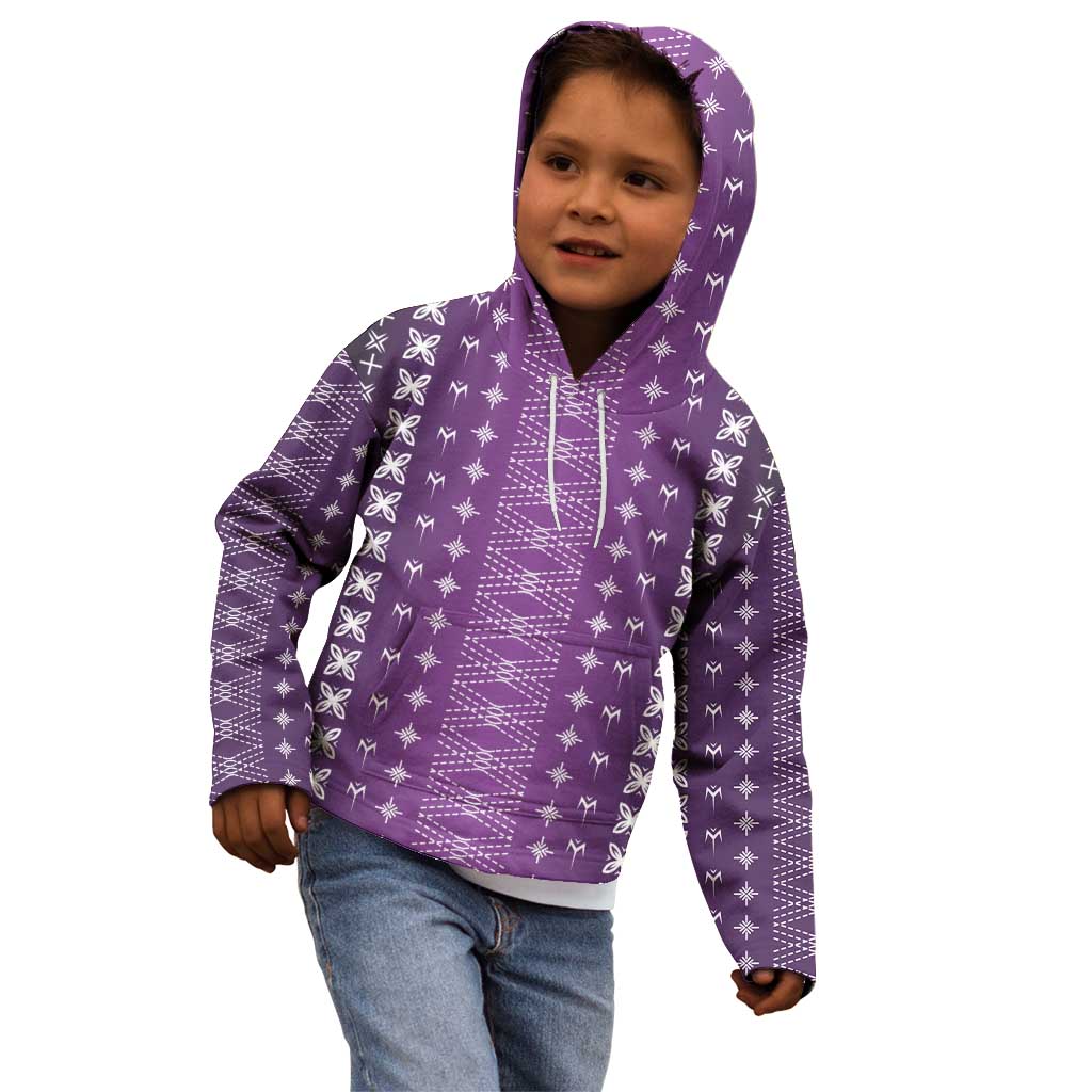 Purple Samoa Malu Tattoo Inspired Kid Hoodie - Polynesian Pride