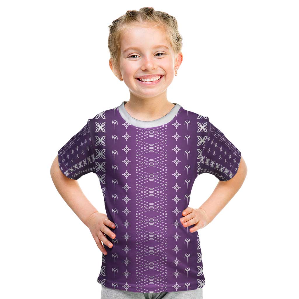 Purple Samoa Malu Tattoo Inspired Kid T Shirt - Polynesian Pride