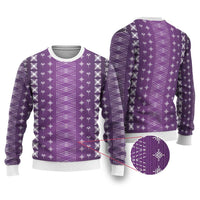 Purple Samoa Malu Tattoo Inspired Ugly Christmas Sweater LT05 Purple - Polynesian Pride